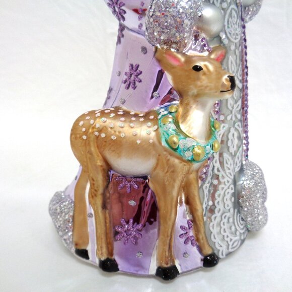 Kurt Adler Glass Bellissimo Santa Ornament NWT lavender - Picture 4 of 10